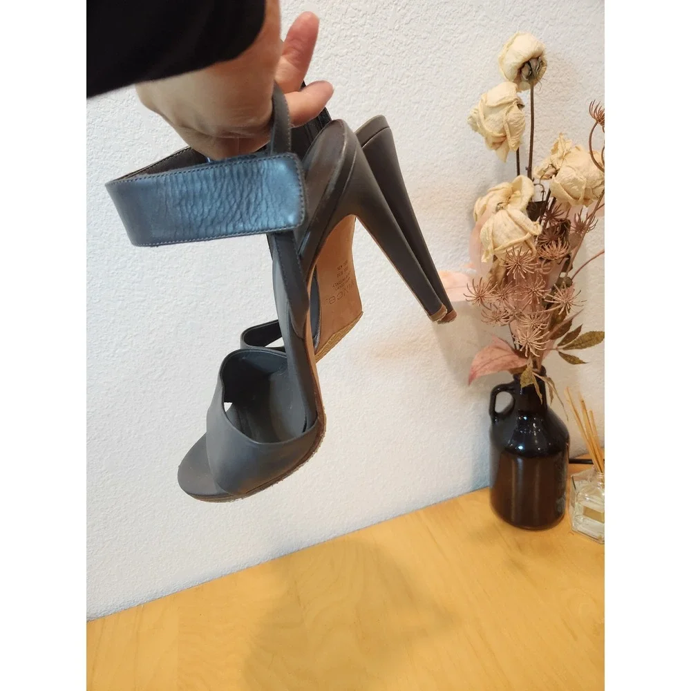 Vince Made in Italy Leather High Heel Sandals Size 10M EUR 41.5 Vero Cuoio‎